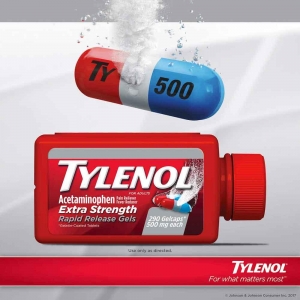 Tylenol Extra Strength 500mg - Viên uống giảm đau hạ sốt (290V)